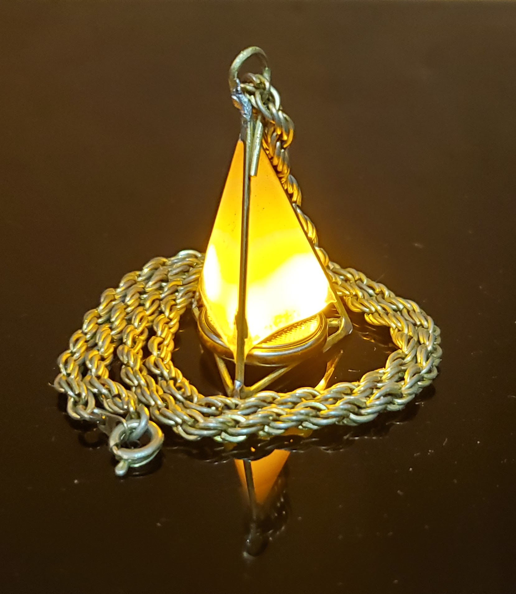 Shinies necklace lit up!